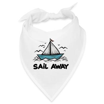 Papierschiff Papierboot Papierschiffchen - Bandana - Weiß - Vorne