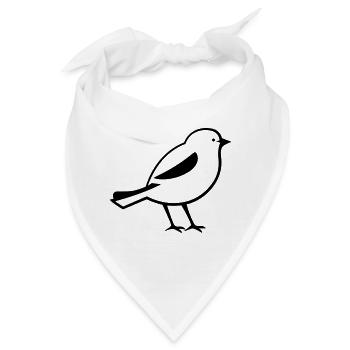 Vögelchen - Bandana - Weiß - Vorne