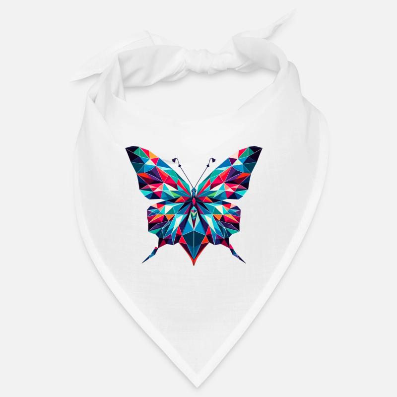 Butterfly in polygon illustration Bandana