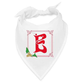 jugendstil e rot - Bandana - Weiß - Vorne