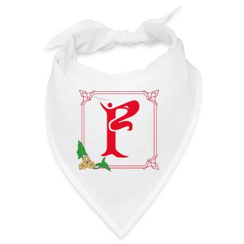 jugendstil f rot - Bandana - Weiß - Vorne