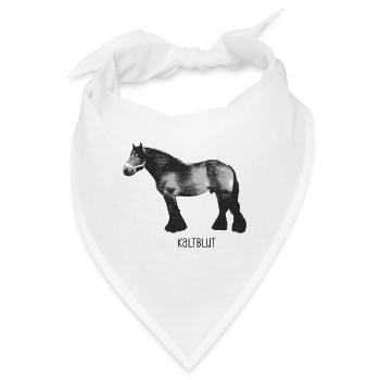 Pferd Kaltblut - Bandana - Weiß - Vorne