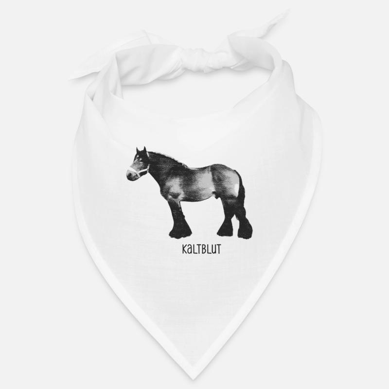 Pferd Kaltblut - Bandana - Weiß