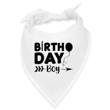 Birthday Boy - Birthday - Bandana - Weiß - Vorne