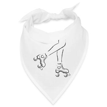 Rollschuhe mit Beinen - Bandana - Weiß - Vorne