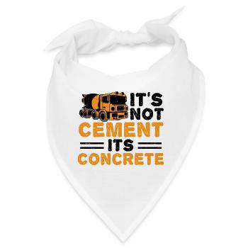 It's Not Cement Its Concrete - Ingenieur - Bandana - Weiß - Vorne