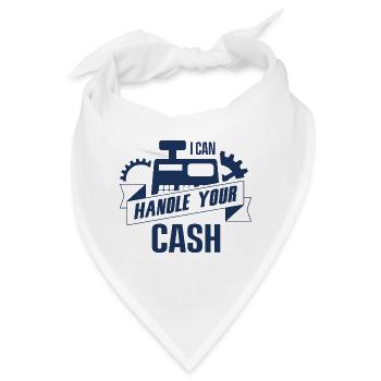 Ich kann mit deinem Cash umgehen - Kassierer Kasse - Bandana - Weiß - Vorne