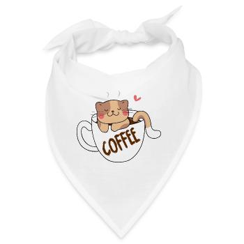 Ozelot Kaffee - Bandana - Weiß - Vorne