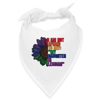 Meine Tochter ist lesbisch - Bandana - Weiß - Vorne