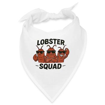 Lobster squad lustiges Hummer Design - Bandana - Weiß - Vorne