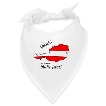 Österreich Dialekt - Gusch - Bandana - Weiß - Vorne