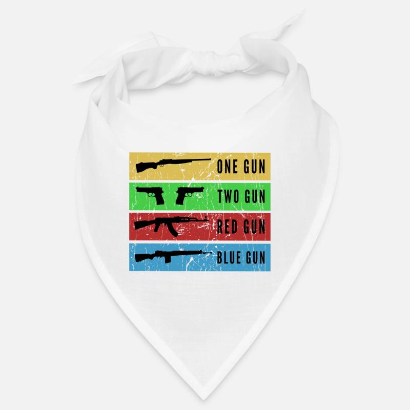 One Gun Two Gun Rouge Gun Blue Gun Bandana