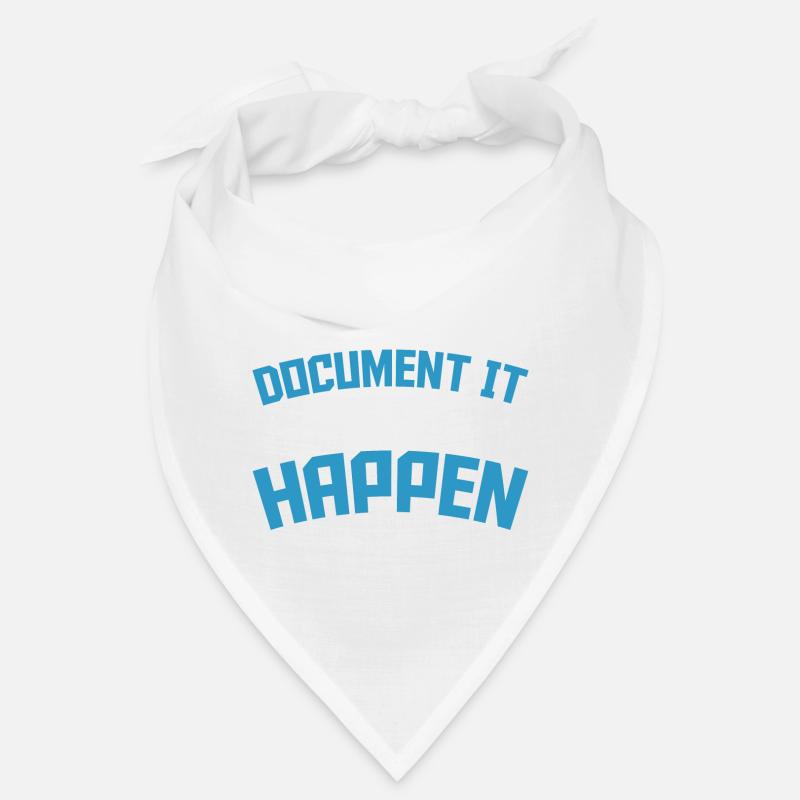 If you don't document it it never Happen Coder - Bandana - Weiß