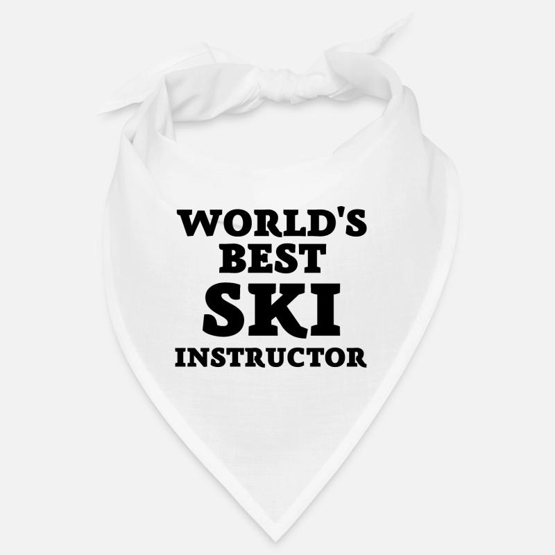 World's Best Ski Instructor - Bandana - white