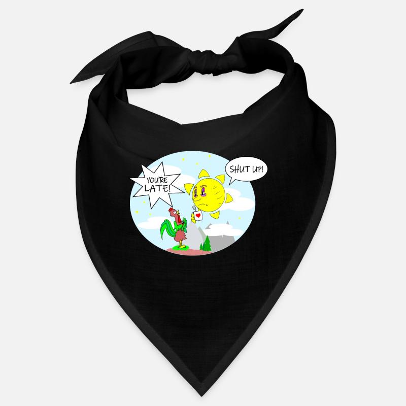 Hate Mornings Good Morning Funny Sun Illustration Bandana