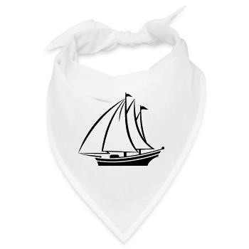 Segelschiff - Bandana - Weiß - Vorne