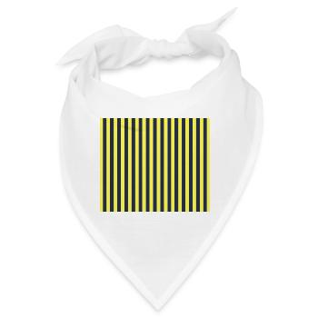 Stripes Navy Gelb - Bandana - Weiß - Vorne