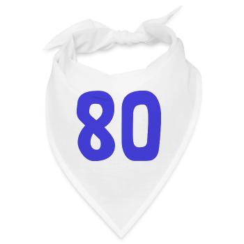 80. 80 JAHRE. 80-JÄHRIGES JUBILÄUM. 80. GEBURTSTAG. - Bandana - Weiß - Vorne