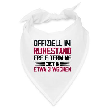 Offiziell Im Ruhestand - Bandana - Weiß - Vorne