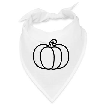 Kürbis - Bandana - Weiß - Vorne