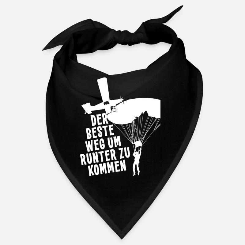 Lustiger Skydive Spruch mit Fallsschirm Bandana