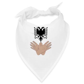 Albanien Adler Shqiperia für Albaner - Bandana - Weiß - Vorne