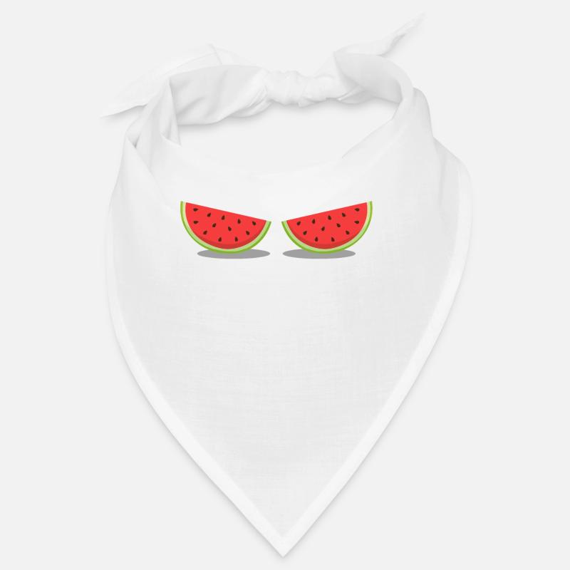 Melonen - lustiger Brust Brüste Spruch - Bandana - Weiß