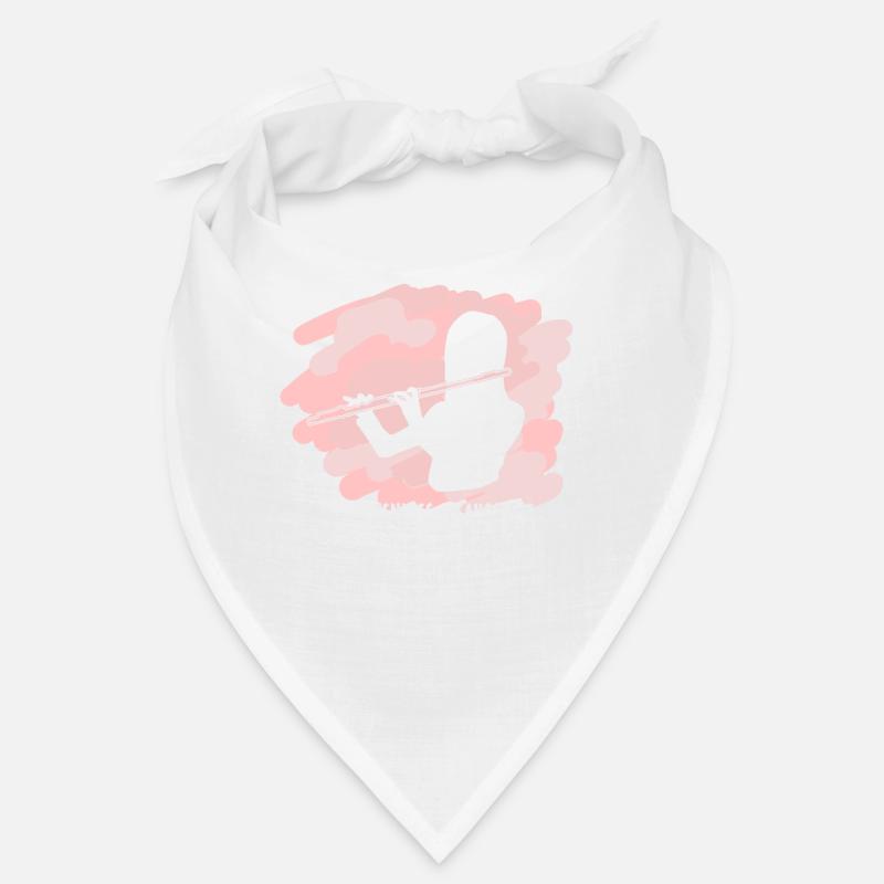 Querflöte - Querflöten Sprüche lustig - Bandana - Weiß