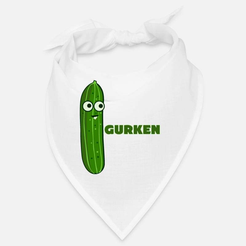 Gurke - lustiger Spruch mit Gurken - Bandana - Weiß