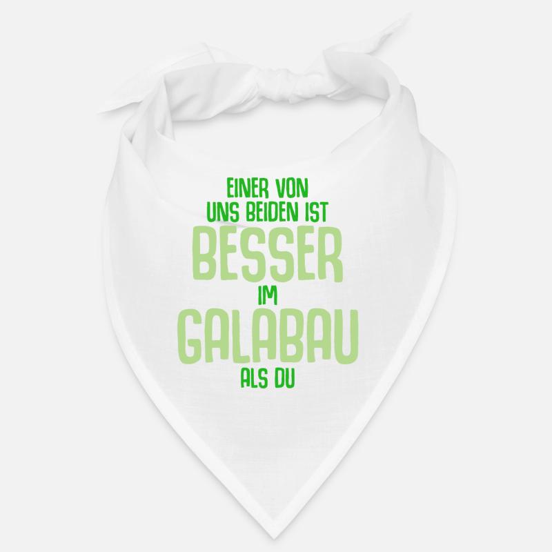 Galabau Spruch Landschaftsgärtner Witz - Bandana - Weiß