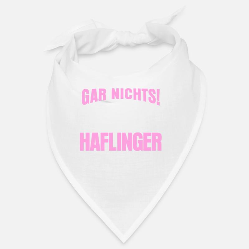 Haflinger - Pferde Spruch - Bandana - Weiß