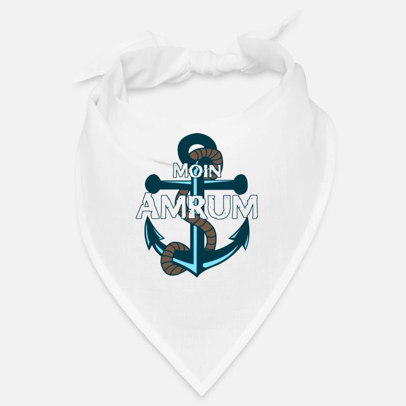 Amrum Moin Anker Spruch - Bandana - Weiß