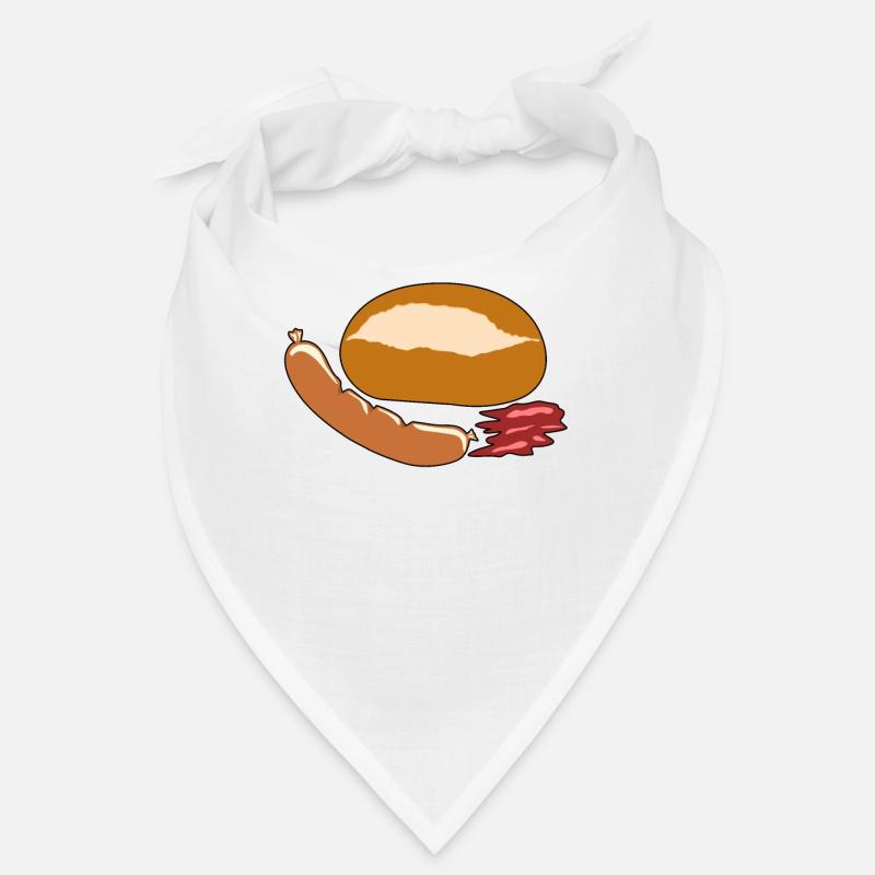Bockwurst Wurst Alter Mann Bratwurst - Bandana - Weiß
