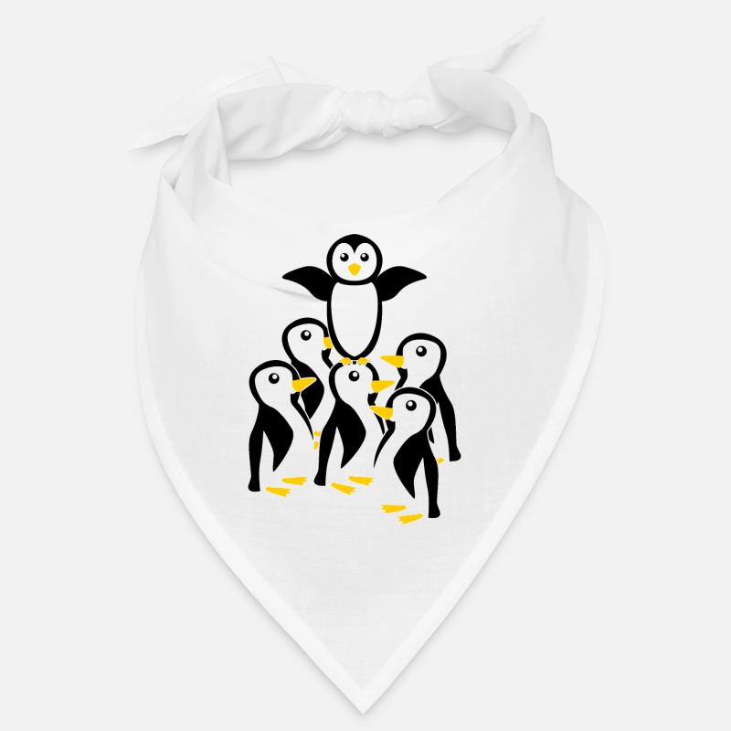 Pinguin Pinguine - Bandana - Weiß