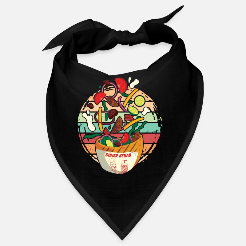Cheerful hopping retro kebab Bandana