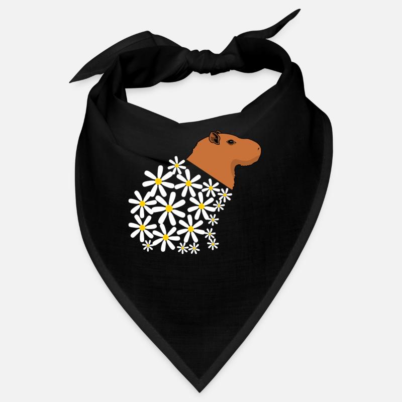 Marguerite capybara de fleurs Bandana