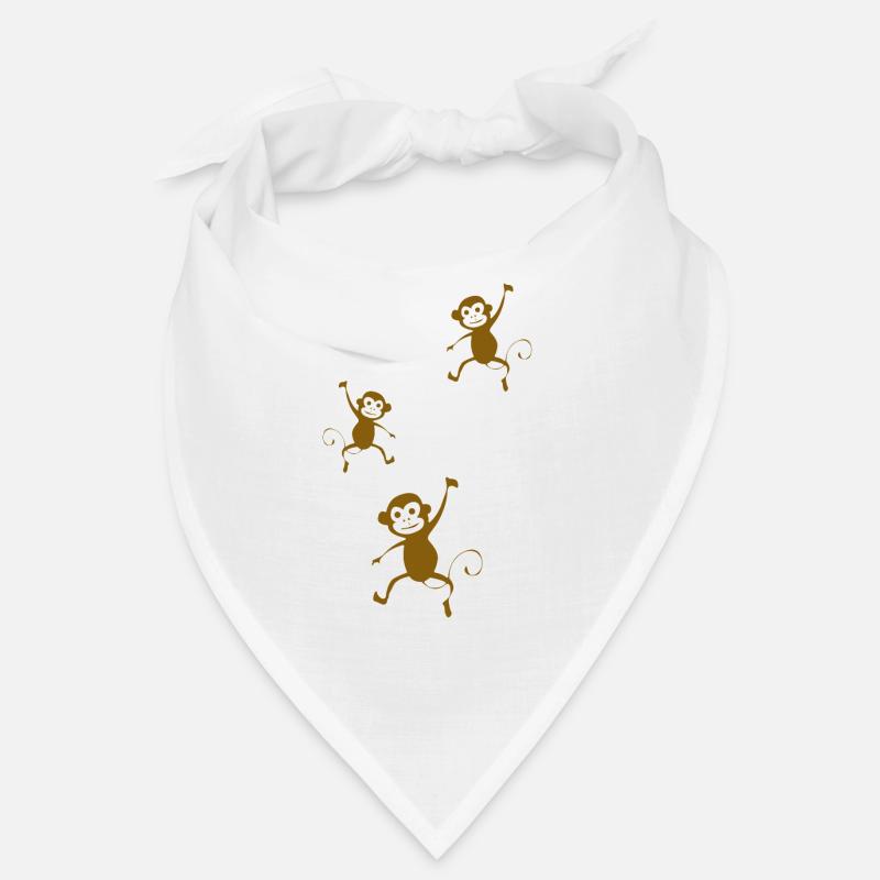 Affe lustige Affen - Bandana - Weiß
