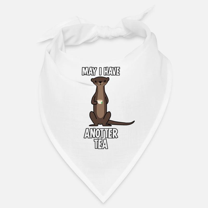 Otter with Tea Cup and Tea Bag Bandana