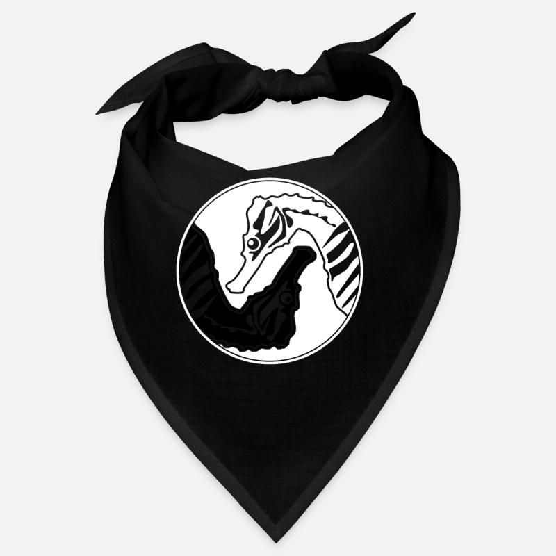 Hippocampes Yin et Yang Bandana