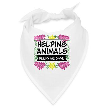 Veterinary Assistant Flower Veterinarian - Bandana - Weiß - Vorne