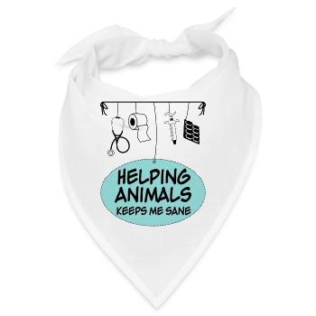 Veterinarian Veterinary Assistant - Bandana - Weiß - Vorne