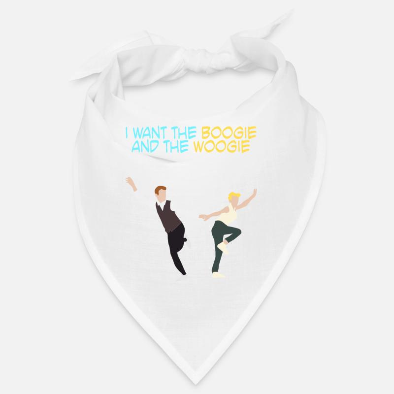 Boogie Woogie Swing Musique Danse - Bandana - blanc