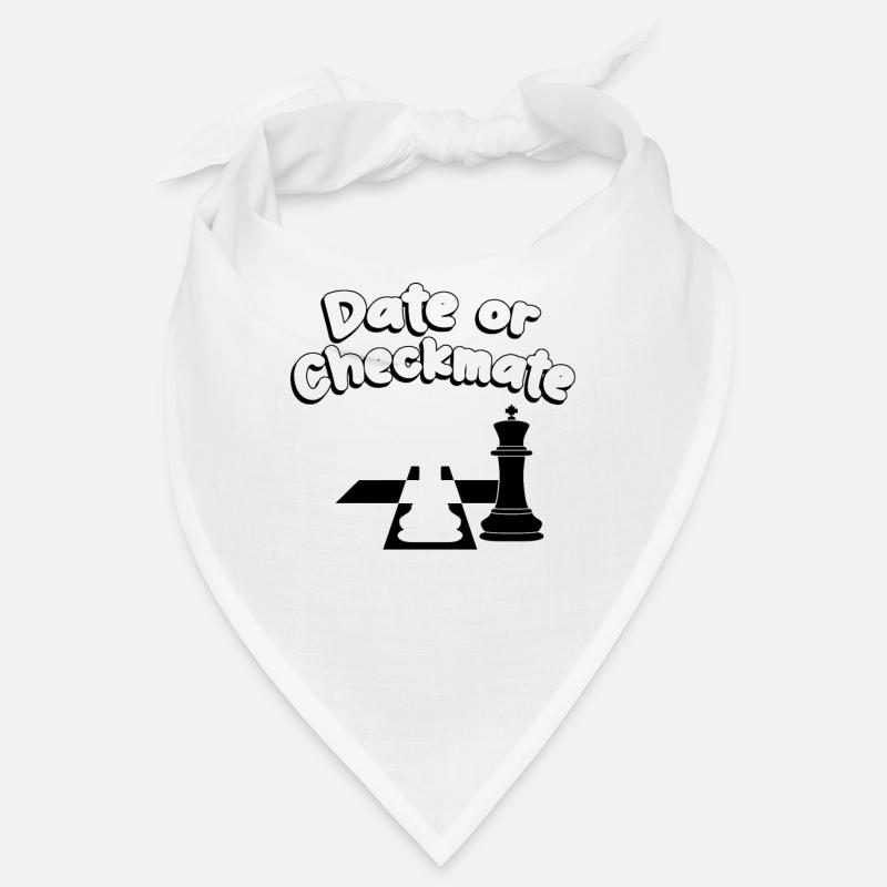 Joueur d’échecs Pièces d’échecs Jeu d’échecs - Bandana - blanc