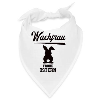 Wachfrau Frohe Ostern Ostergeschenk Wachdienst - Bandana - Weiß - Vorne