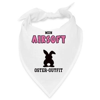 Airsoft Oster Outfit Ostergeschenk Airsoftspieler - Bandana - Weiß - Vorne