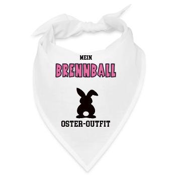 Brennball Oster Outfit Ostergeschenk Brennballerin - Bandana - Weiß - Vorne