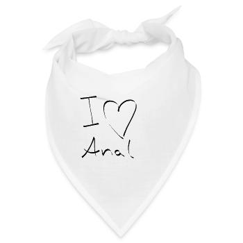 I liebe Analsex anal arschfick anus - Bandana - Weiß - Vorne