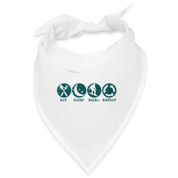 Snowboarder Board Snowboard Boarder Snowboarding - Bandana - Weiß - Vorne