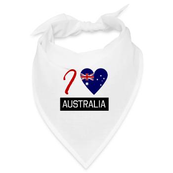 australia - Australien - Bandana - Weiß - Vorne