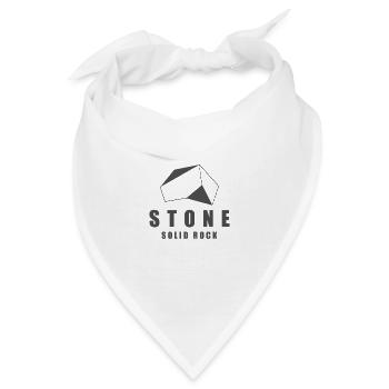 Stone solid rock - Solider Stein - Bandana - Weiß - Vorne